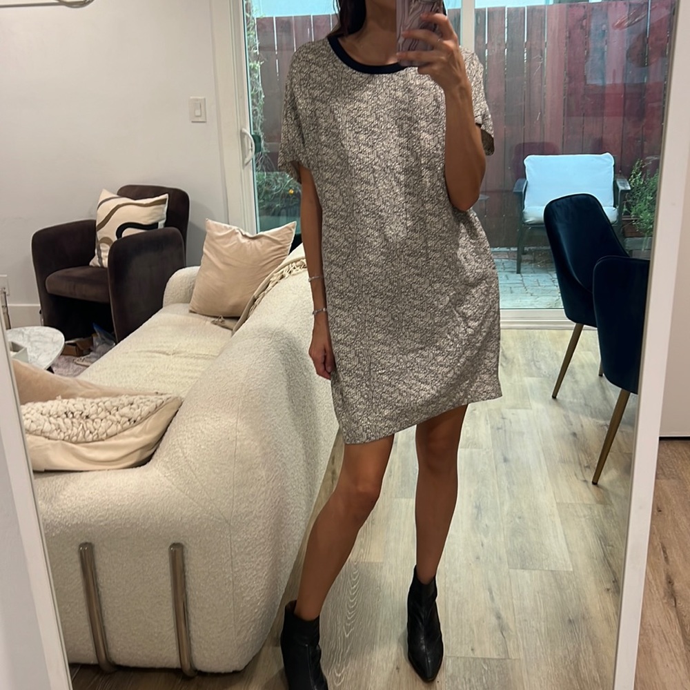 Rag & Bone printed mini dress white and black abstract